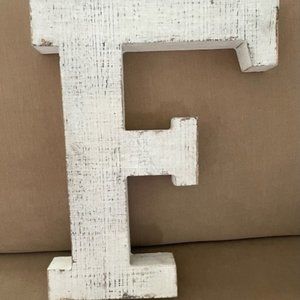 Whitewashed Wood (MDF) Letter “F”